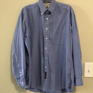 Tommy Hilfiger Long sleeve Button down shirt Top SZ 16 Neck Striped Blue White